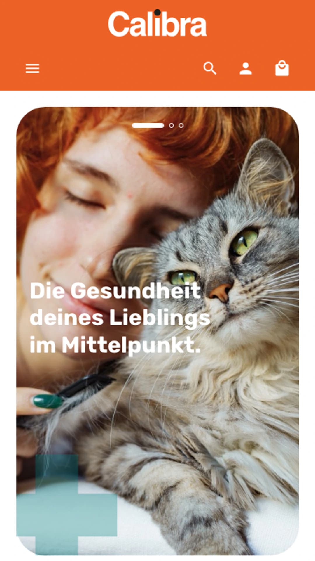 Komplette mobile Ansicht des MyCalibra Online-Shops